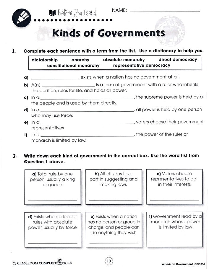 American Government Grades 5-8