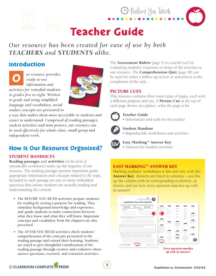 Capitalism vs. Communism Grades 5-8