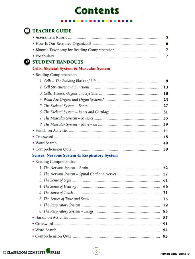 Human Body Big Book Grades 5-8