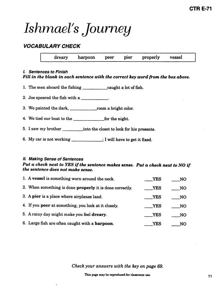 Moby Dick, Grade 5