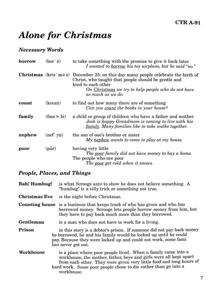 A Christmas Carol Workbook edition