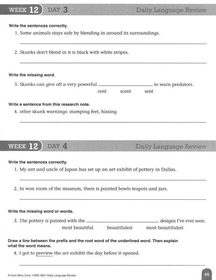 Daily Language Review, Grade 5 (2015 Revised Edition)