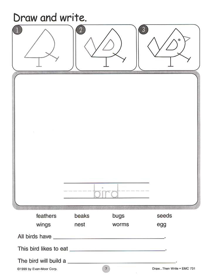 Draw. . . Then Write, Grades 1-3