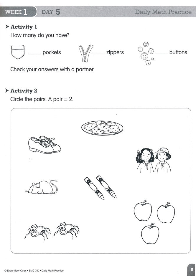 Daily Math Practice, Grade 1 Teacher's Edition