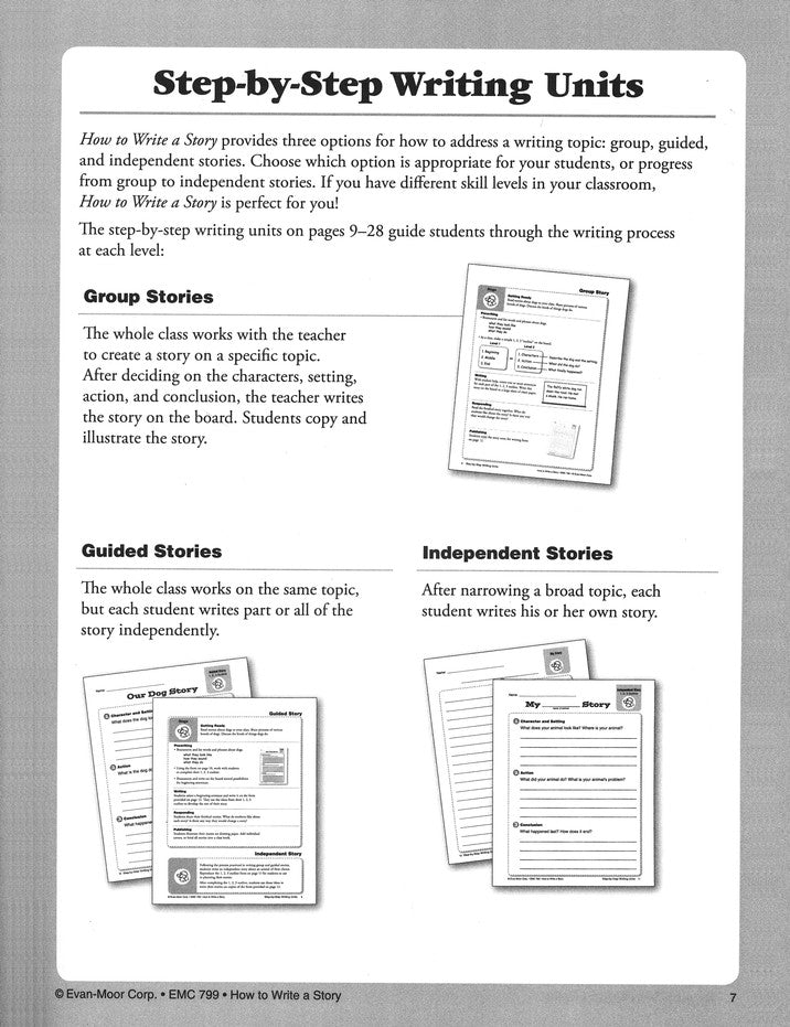 How to Write a Story, Grades 1-3