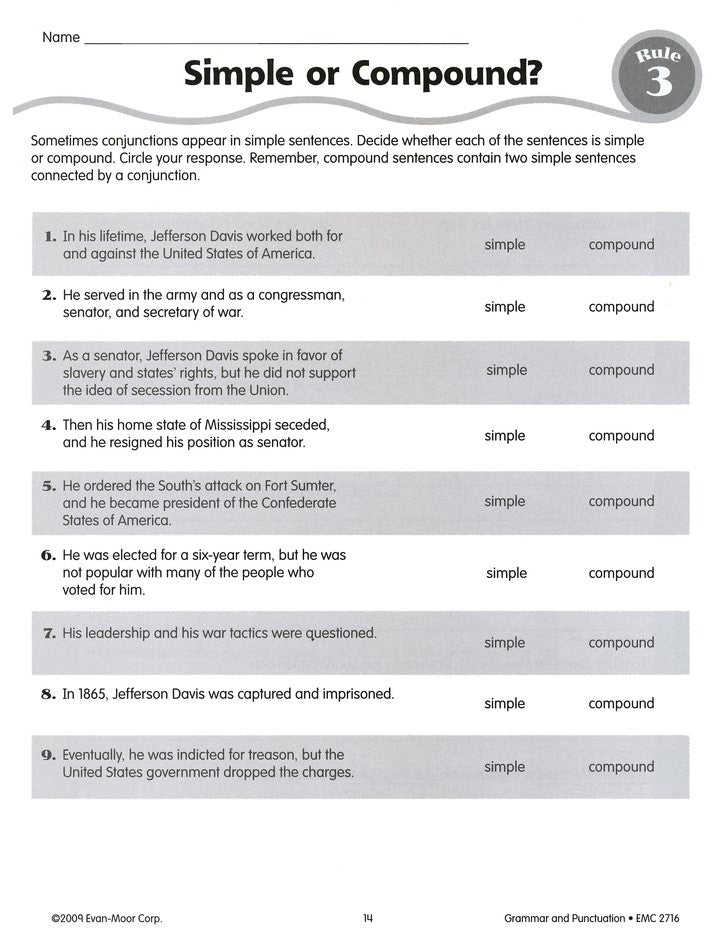 Grammar & Punctuation Grade 6