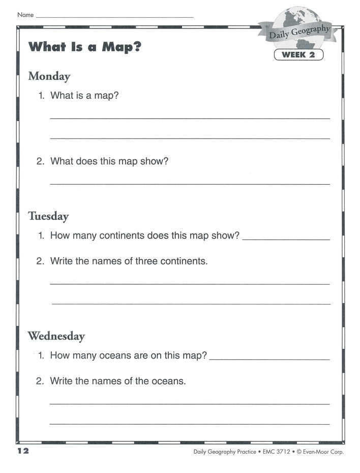 Daily Geography Practice, Grade 3