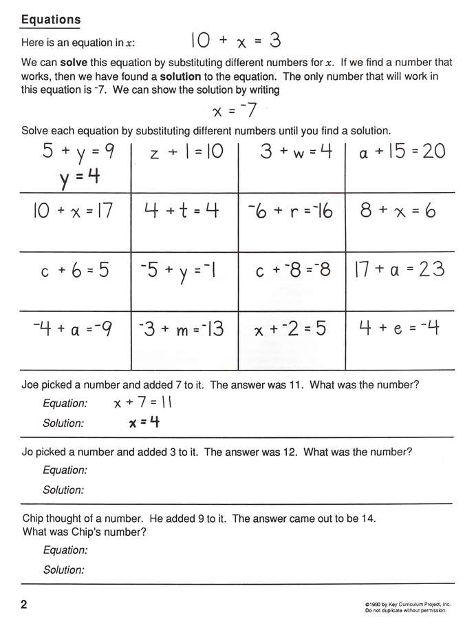 Key To Algebra, Book #3