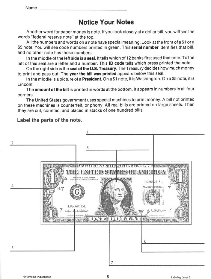 Labeling For Comprehension Reading Level 5