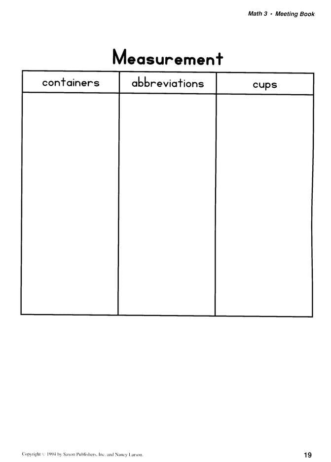 Saxon Math 3, Meeting Book