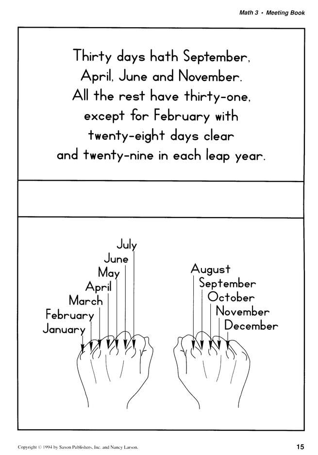 Saxon Math 3, Meeting Book