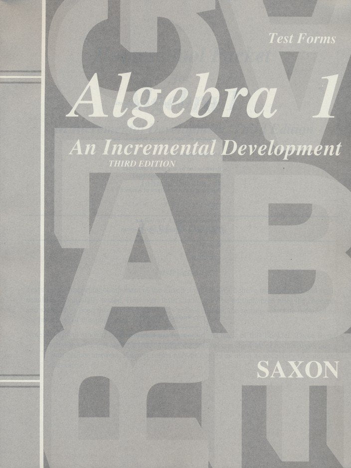 Saxon Algebra 1 Home Study Kit Third Edition