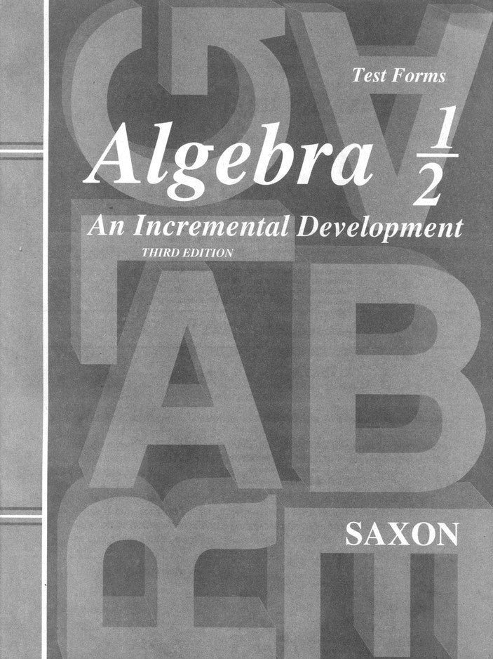 Saxon Algebra 1/2 Home Study Kit, 3rd Edition