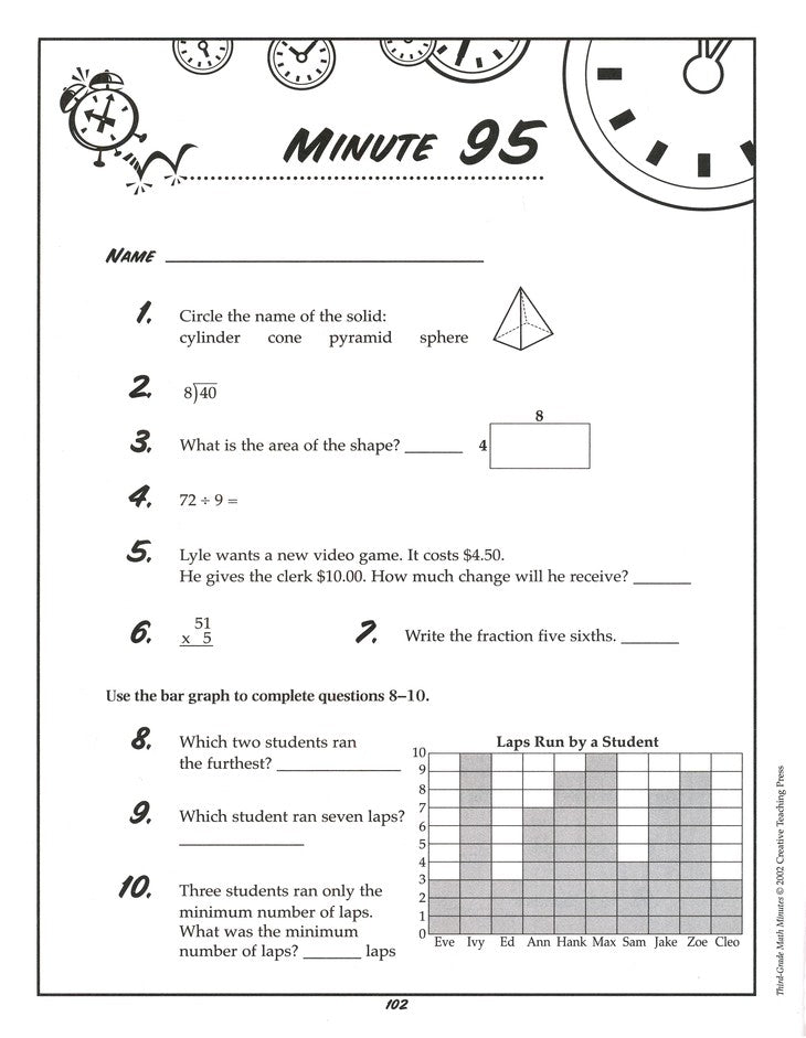 Math Minutes Grade 3