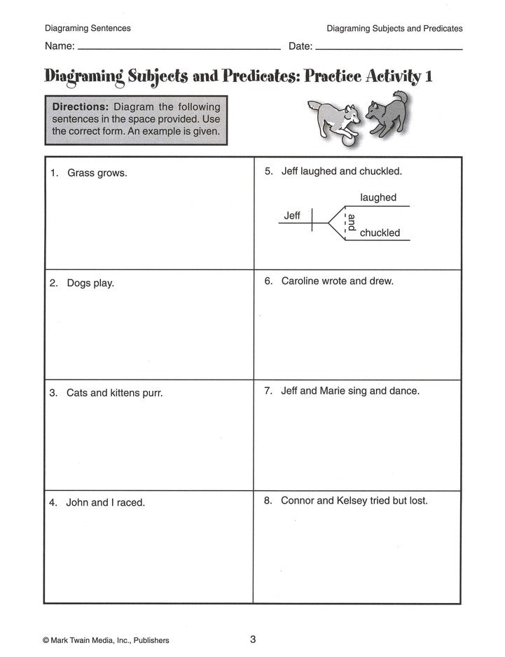 Diagraming Sentences, Grades 4 & up