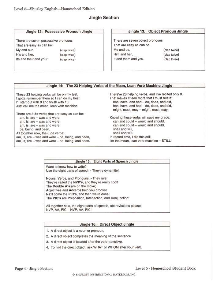 Shurley English Level 5 Student Workbook