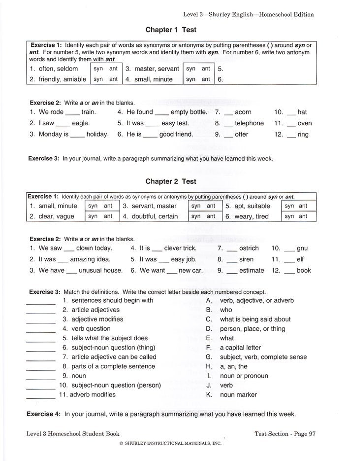 Shurley English Level 3 Kit