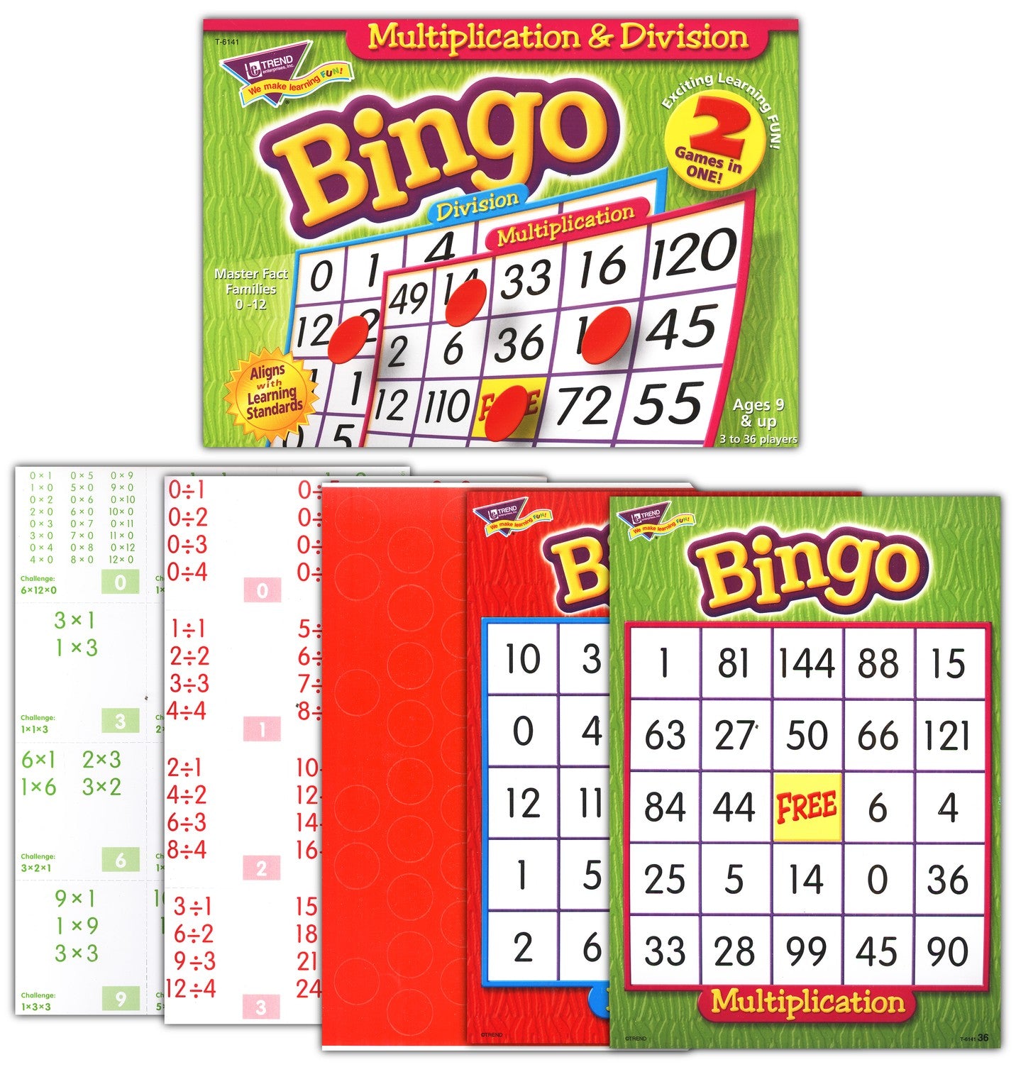 Multiplication & Division Bingo Game