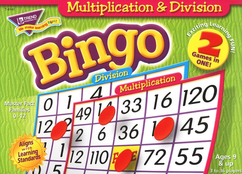 Multiplication & Division Bingo Game