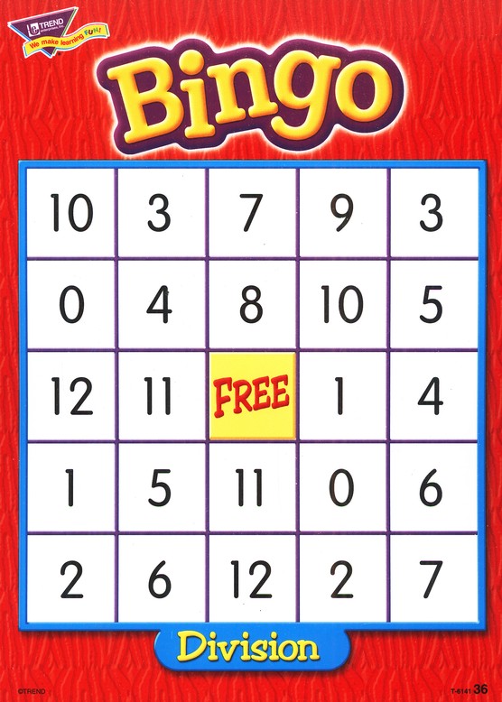 Multiplication & Division Bingo Game