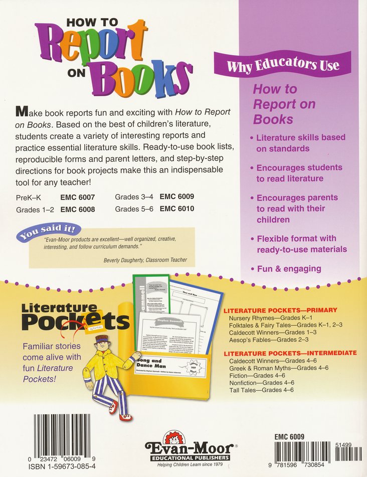 How to Report on Books, Grades 3-4