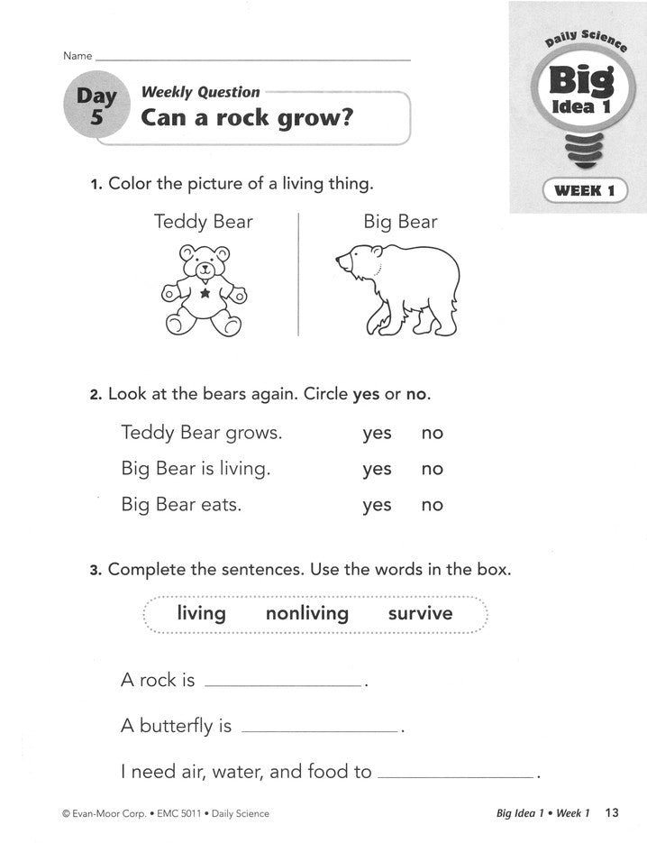 Daily Science, Grade 1