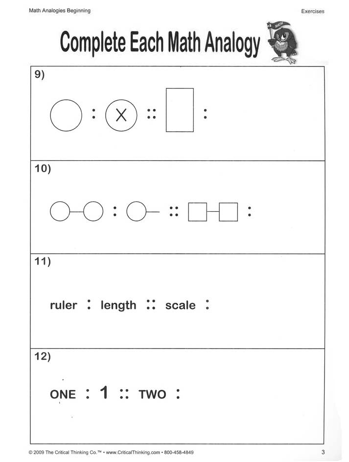 Math Analogies Beginning