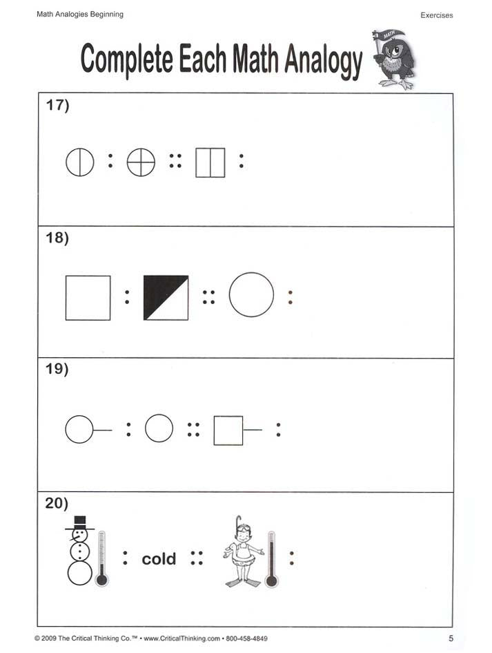 Math Analogies Beginning