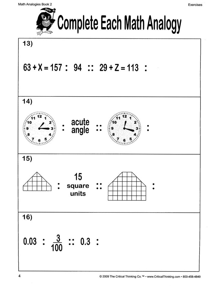 Math Analogies Level 2