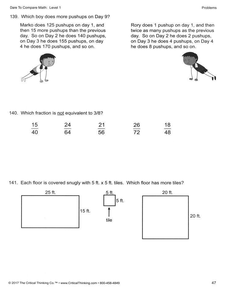 Dare to Compare Math Level 1