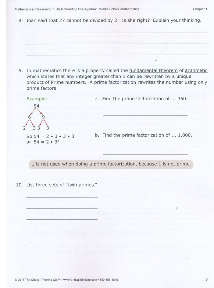 Understanding Pre-Algebra