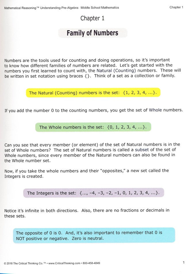 Understanding Pre-Algebra