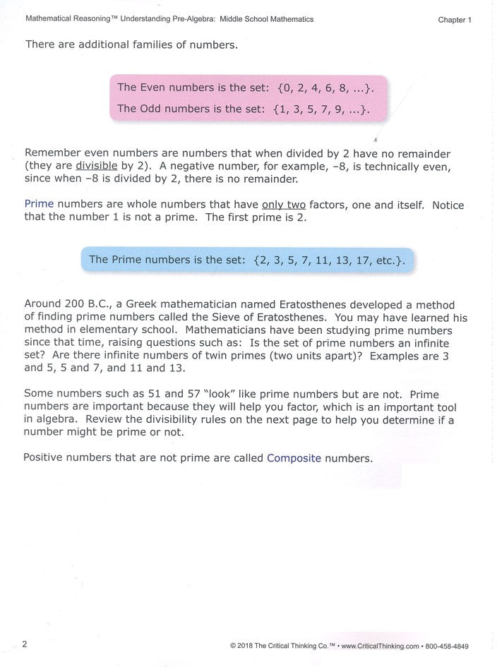 Understanding Pre-Algebra