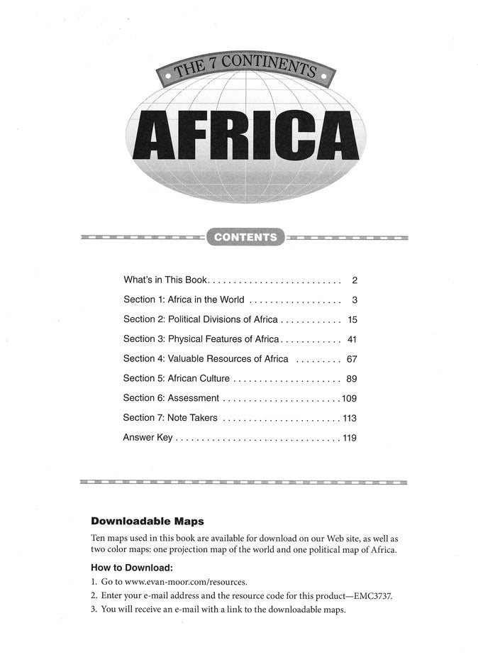 The Seven Continents: Africa, Grades 4-6+