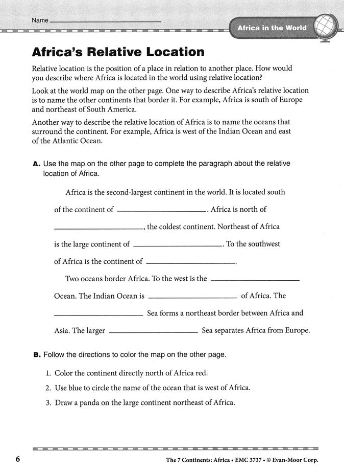 The Seven Continents: Africa, Grades 4-6+