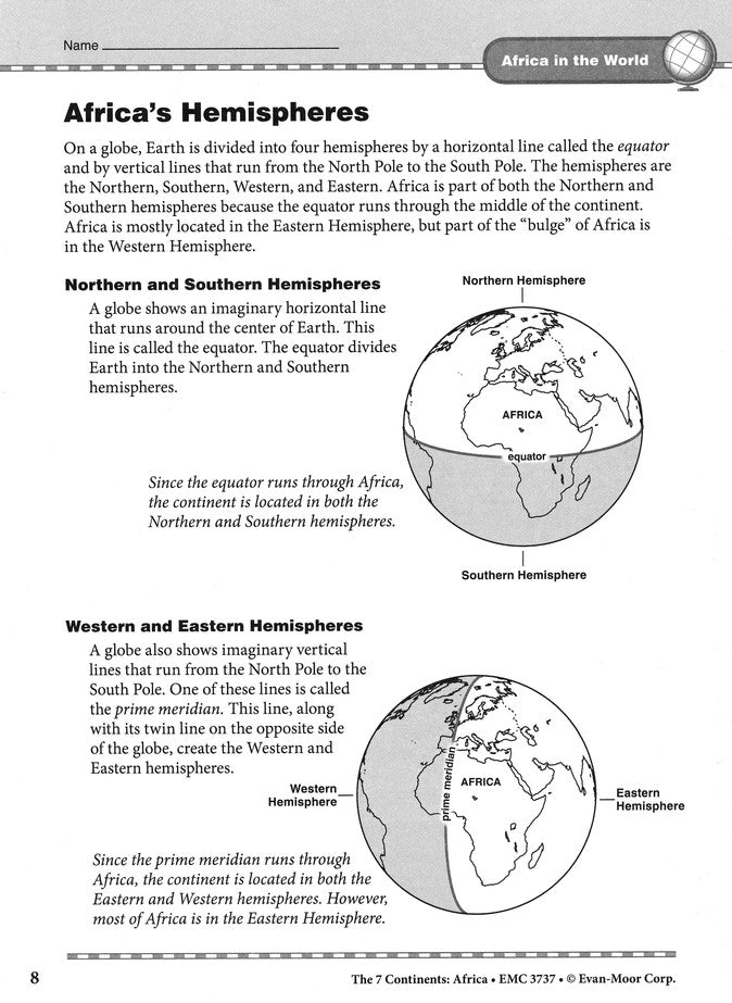 The Seven Continents: Africa, Grades 4-6+