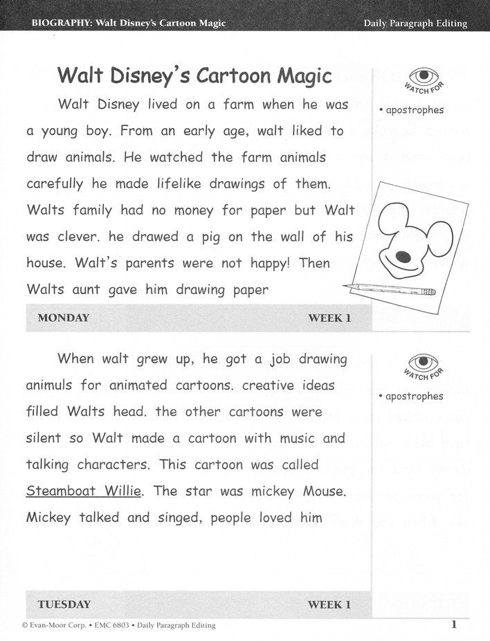 Daily Paragraph Editing, Grade 3 Student Workbook