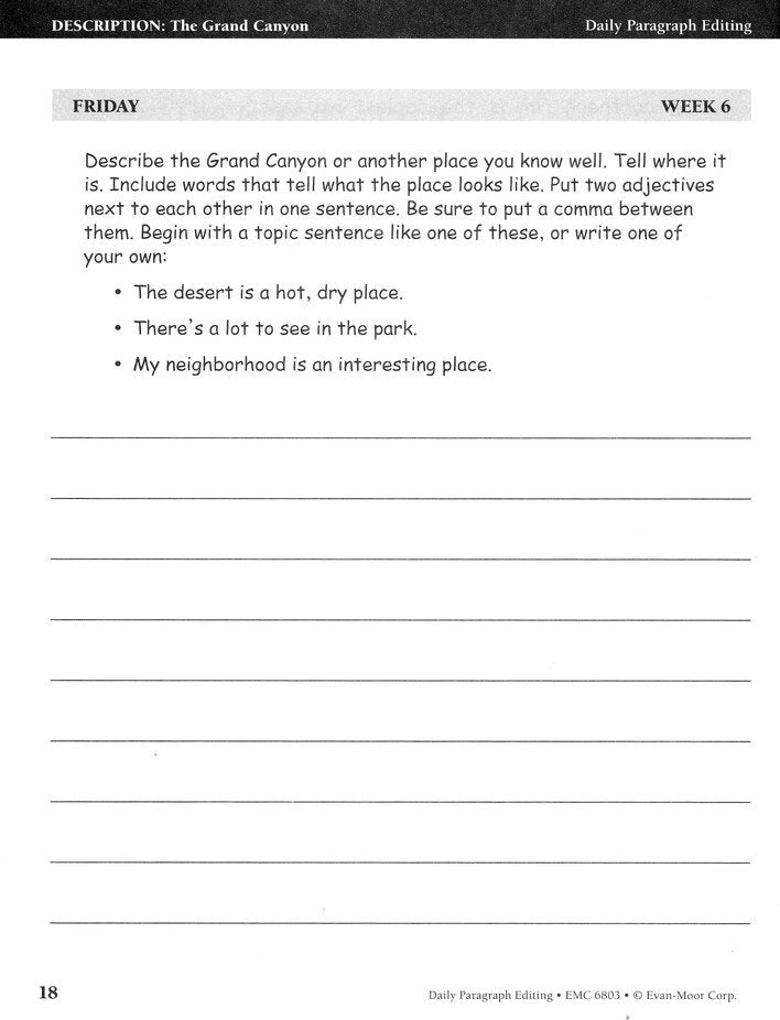 Daily Paragraph Editing, Grade 3 Student Workbook