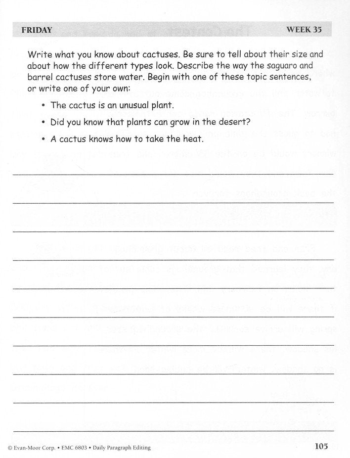 Daily Paragraph Editing, Grade 3 Student Workbook