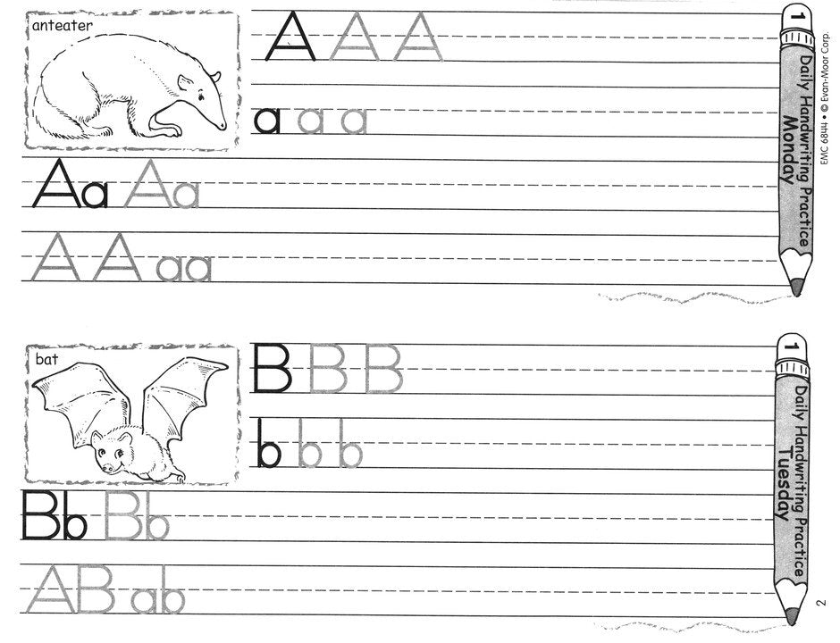 Daily Handwriting Practice: Traditional Manuscript Student Workbook