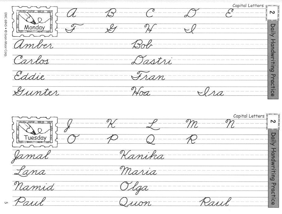 Daily Handwriting Practice: Traditional Cursive Student Workbook