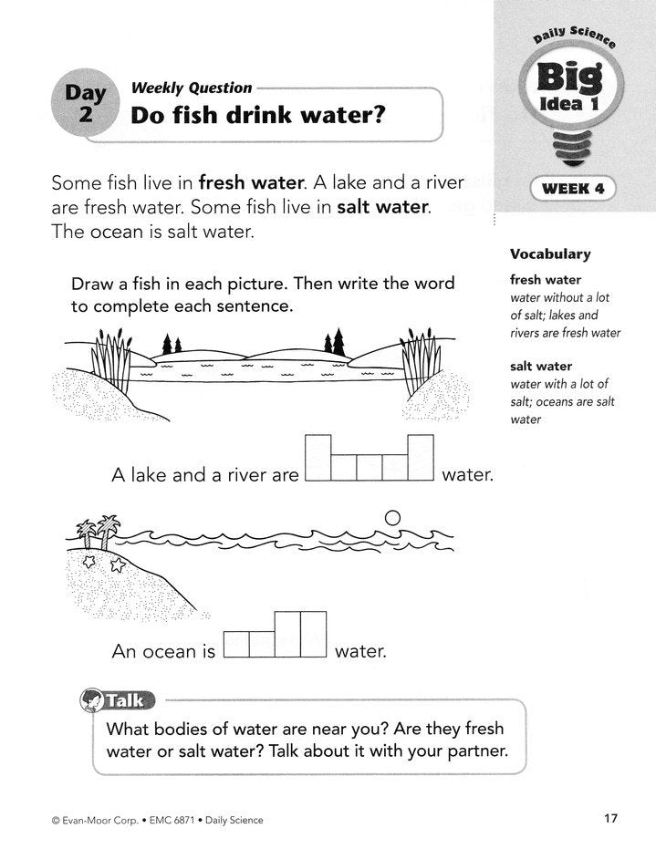 Daily Science, Grade 1 Student Workbook