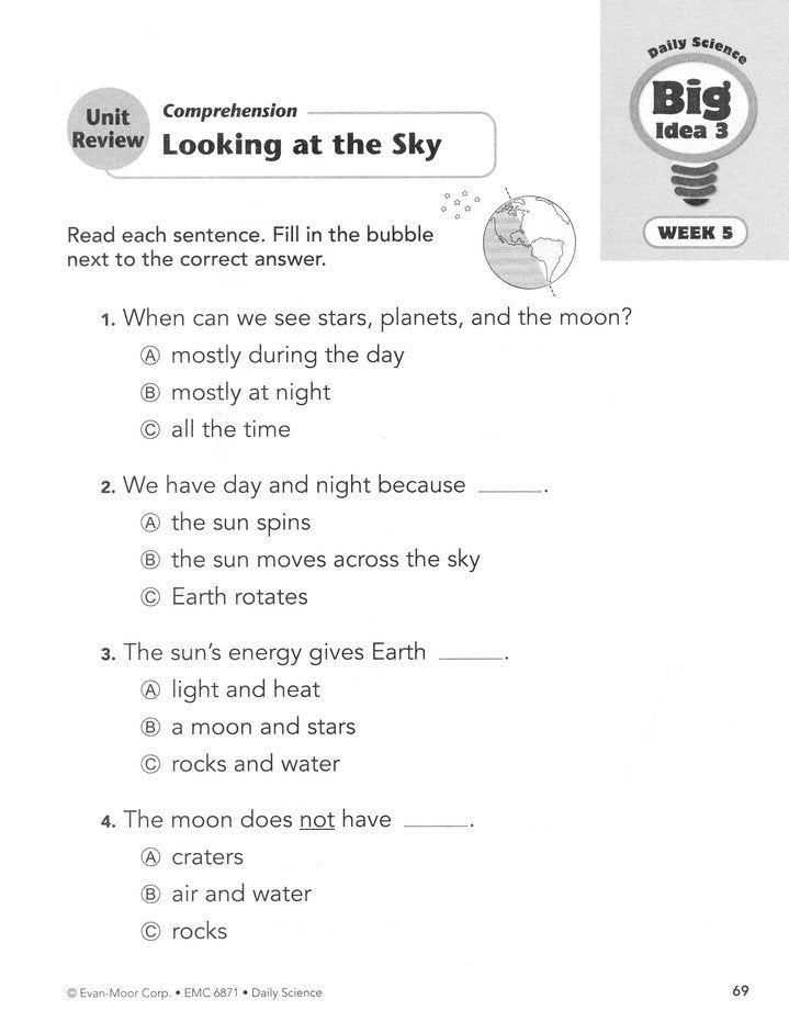 Daily Science, Grade 1 Student Workbook