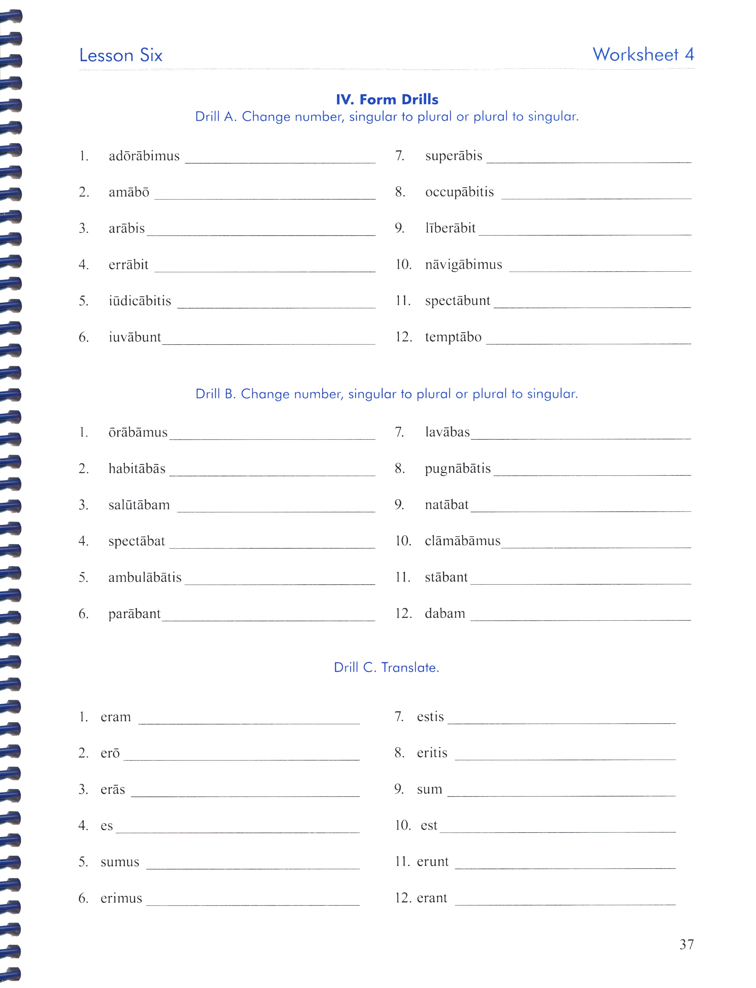 First Form Latin Student Workbook (Charter Version)