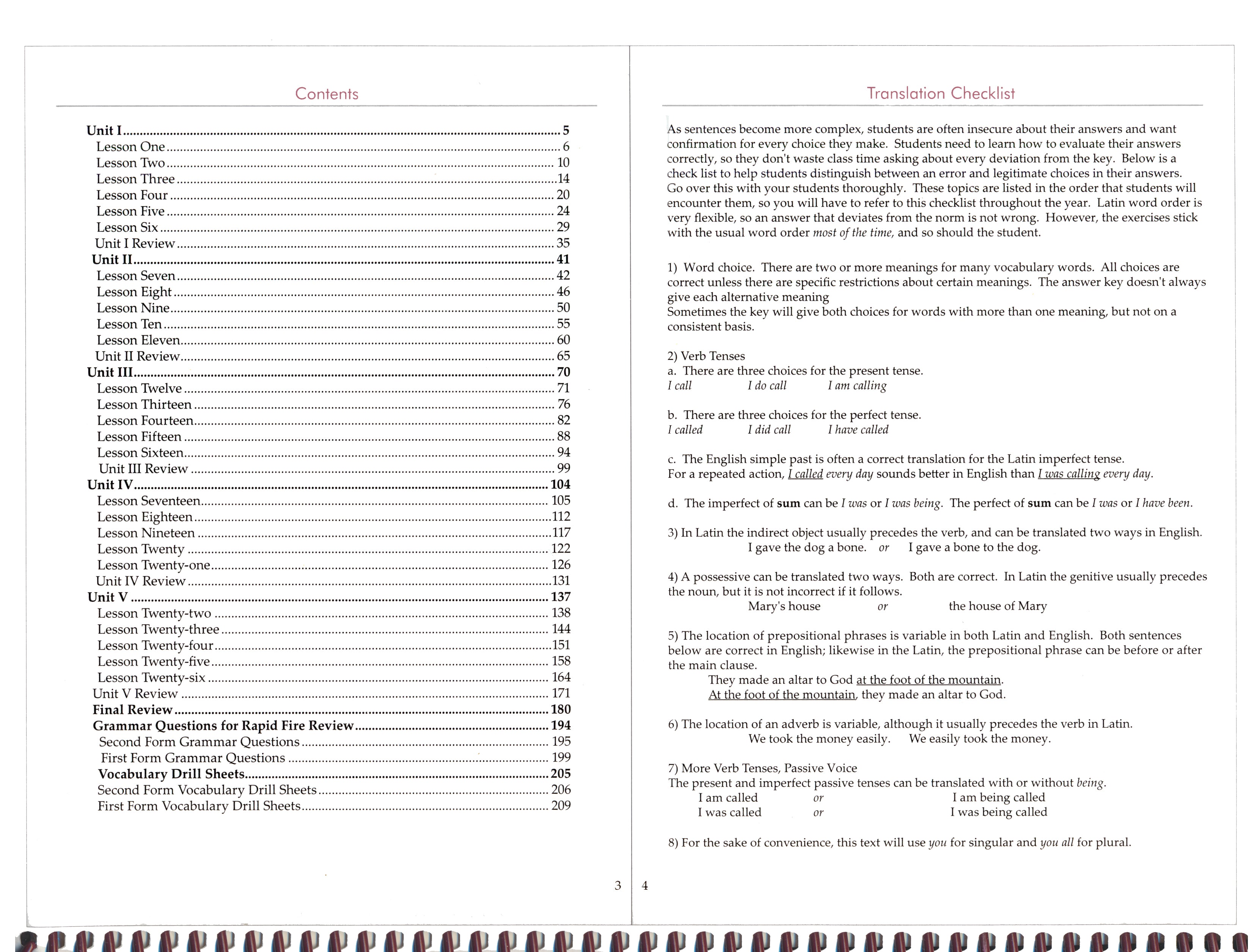 Second Form Latin Teacher Key (for Workbook, Quizzes, and Tests; Charter Version)