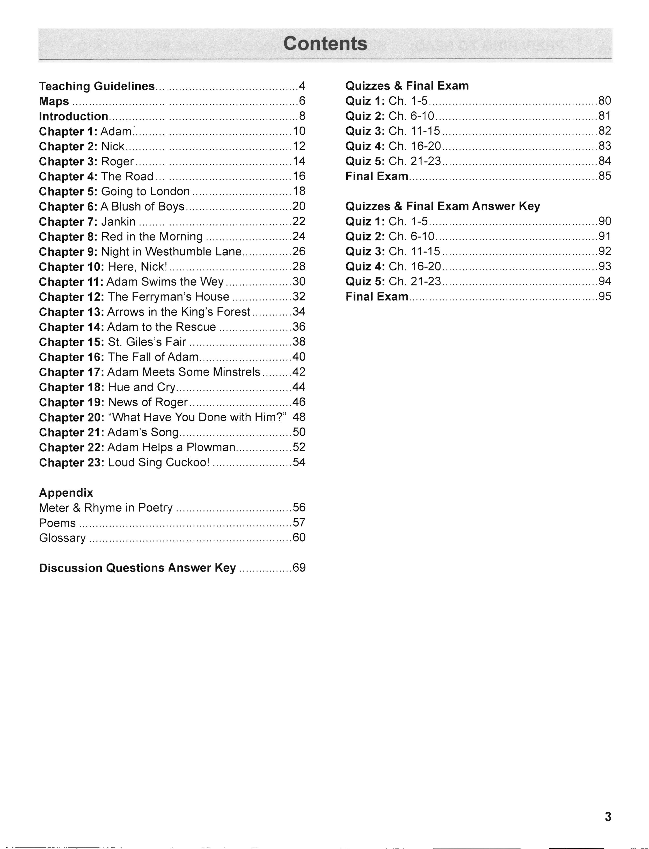 Adam of the Road Teacher Guide (Charter Version)