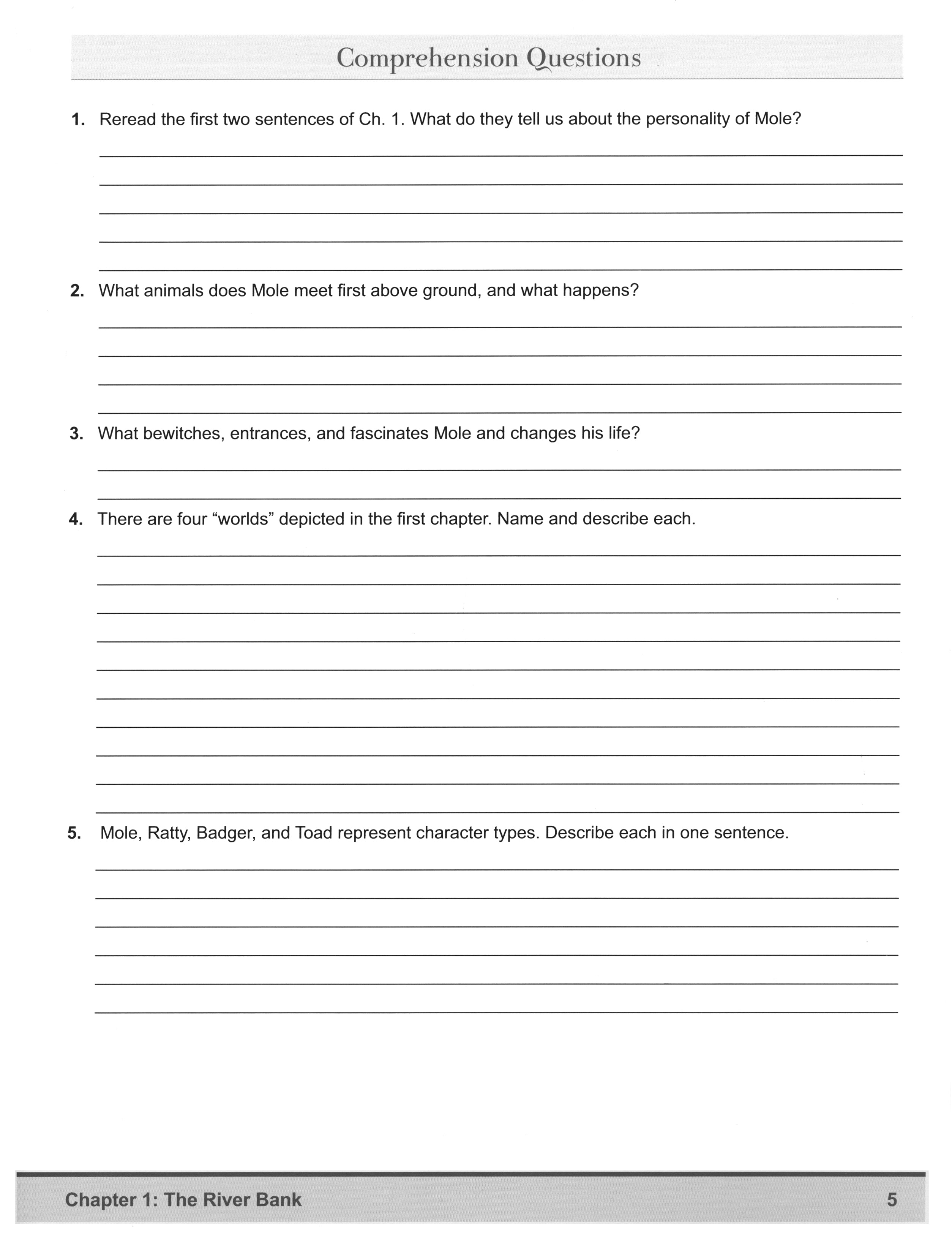 The Wind in the Willows Student Study Guide (Charter Version)