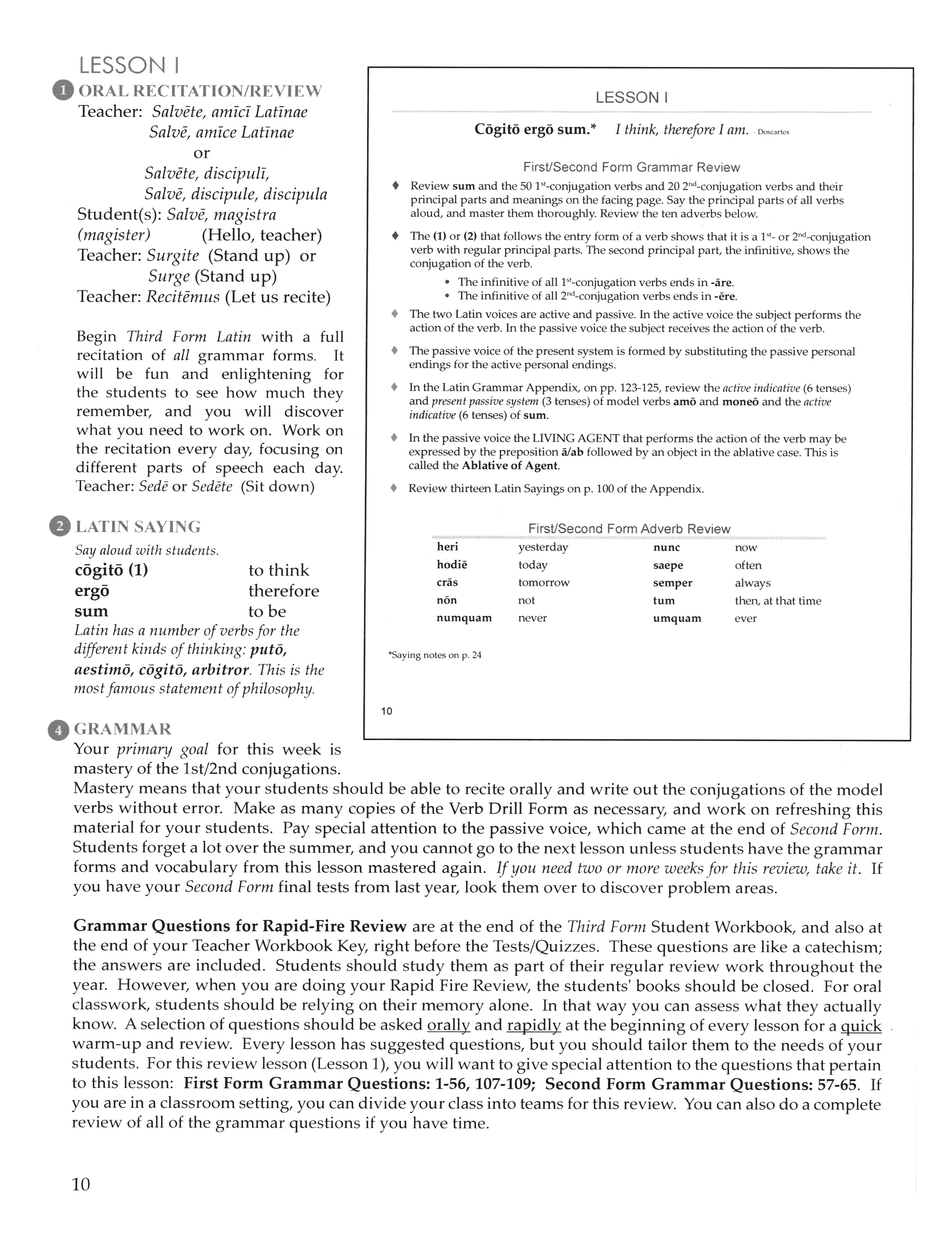 Third Form Latin Teacher Manual (Charter Version)