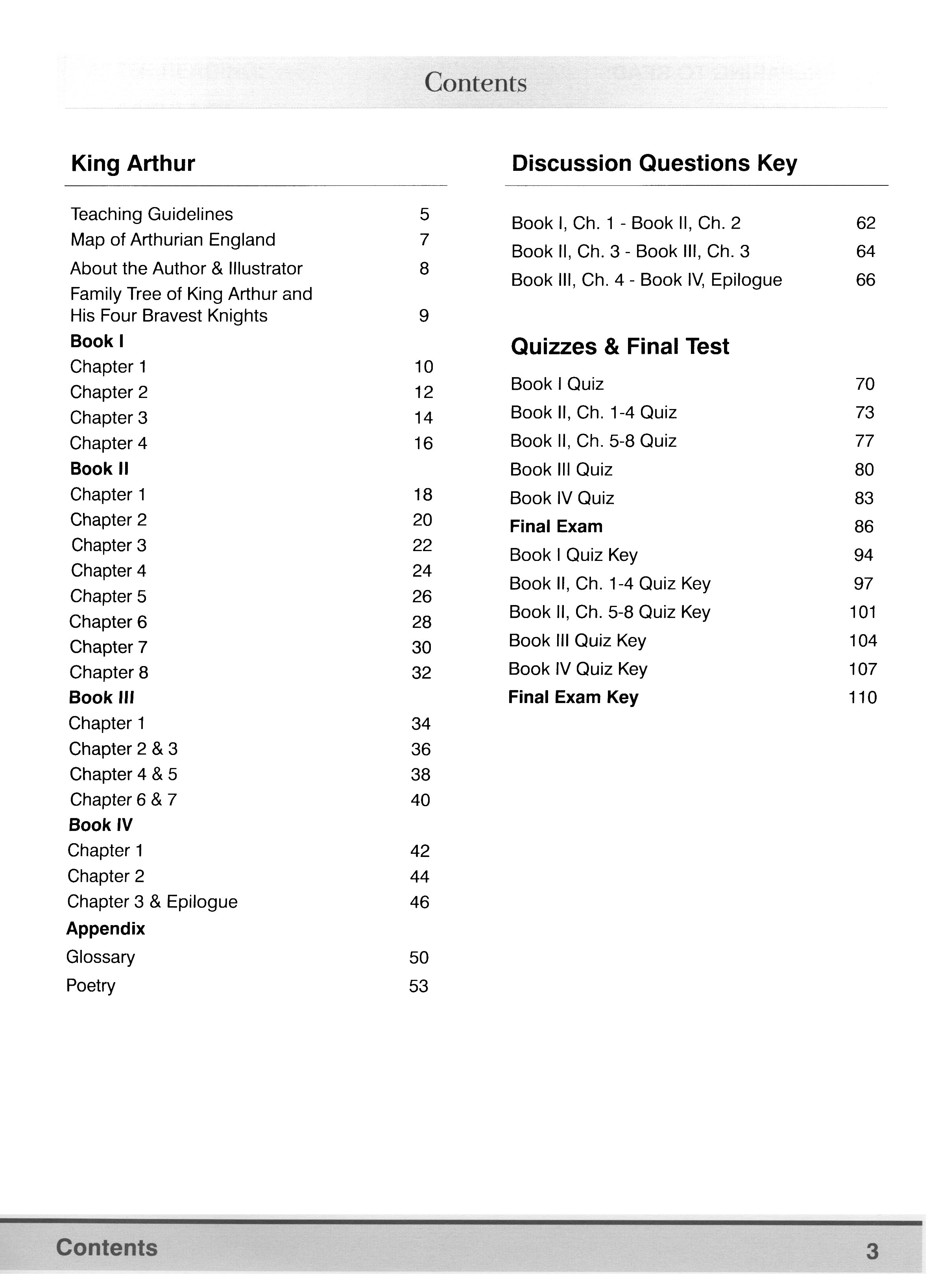 King Arthur and His Knights of the Round Table Teacher Guide (Charter Version)