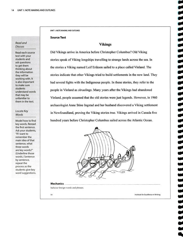 Canadian History-Based Writing Lessons (Teacher's Manual)